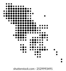 Symbol Map of the Province Sulawesi Tenggara (Indonesia) showing the territory with a pattern of black circles