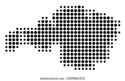 Symbol Map of the Provincia Bizkaia (Spain) showing the territory with a pattern of black circles