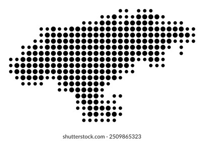 Symbol Map of the Provincia Cantabria (Spain) showing the territory with a pattern of black circles