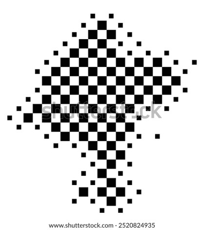 Symbol Map of the Provincia Navarra (Spain) showing the territory with a pattern of black squares like a chessboard