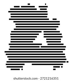 Symbolkarte der Region Centro (ES) (Spanien) mit einigen schwarzen horizontalen Linien