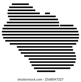 Symbol Map of the region Chatham Islands (New Zealand) showing the territory with just a few black horizontal lines