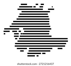 Symbolkarte der Region Espace Mittelland (Schweiz) mit einigen schwarzen horizontalen Linien