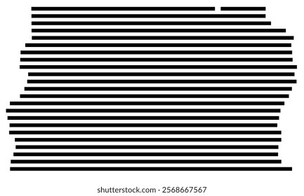 Symbol Map of the region Federal District (Brazil) showing the territory with just a few black horizontal lines