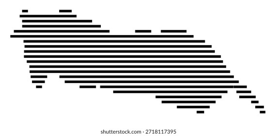 Symbol Map of the Region Igdir (Turkey) showing the region with a few black horizontal lines