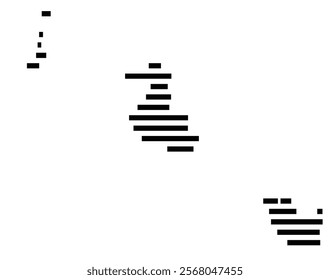 Symbol Map of the region Iles Loyaute (New Caledonia) showing the territory with just a few black horizontal lines