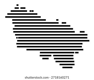 Symbolkarte der Region Koninski (Polen) mit einigen schwarzen horizontalen Linien