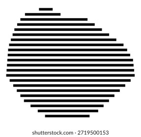 Symbolkarte der Region La Gomera (Spanien) mit einigen schwarzen horizontalen Linien
