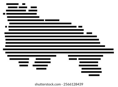 Symbol Map of the region La Rioja (Spain) showing the territory with just a few black horizontal lines