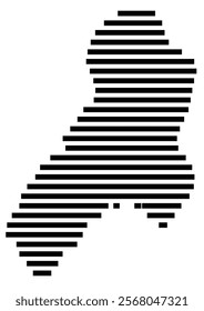 Symbol Map of the region Marlborough Region (New Zealand) showing the territory with just a few black horizontal lines