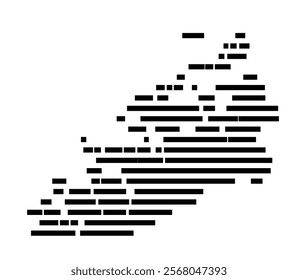 Symbol Map of the region More og Romsdal (Norway) showing the territory with just a few black horizontal lines