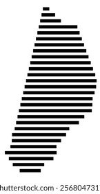 Symbol Map of the region Nelson Region (New Zealand) showing the territory with just a few black horizontal lines