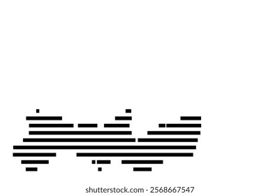 Symbol Map of the region Pernambuco (Brazil) showing the territory with just a few black horizontal lines