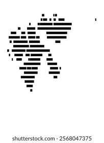 Symbol Map of the region Svalbard (Norway) showing the territory with just a few black horizontal lines