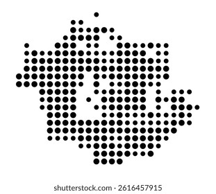 Symbol Map of Sandy (United States) showing the city with a pattern of just a few black dots