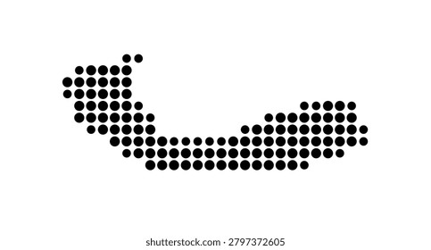 Symbol Map of Southampton (Bermuda) showing the area with a pattern of black circles