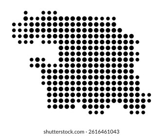 Symbol Map of Springdale (United States) showing the city with a pattern of just a few black dots
