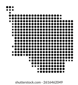 Symbol Map of St. Louis Park (United States) showing the city with a pattern of just a few black dots