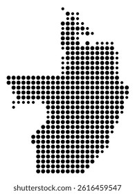 Symbol Map of St. Petersburg (United States) showing the city with a pattern of just a few black dots