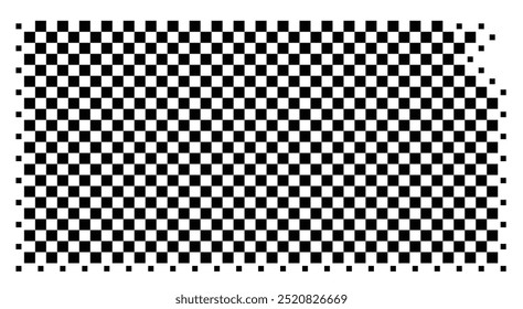Mapa de símbolos do Estado Kansas (Estados Unidos da América) mostrando o estado com um padrão de quadrados pretos como um tabuleiro de xadrez