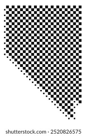 Symbol Map of the State Nevada (United States of America) showing the state with a pattern of black squares like a chessboard