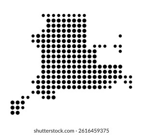 Symbol Map of Terre Haute (United States) showing the city with a pattern of just a few black dots