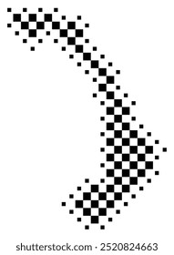 Symbol Map of the Territory Lord Howe Island (Australia) showing the territory with a pattern of black squares like a chessboard