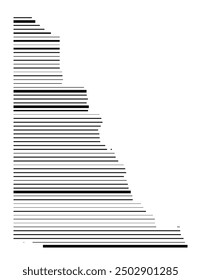 Symbol Map of the Territory Yukon (Canada) showing the territory with parallel black lines in different line thickness