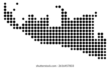 Symbol Map of Vancouver (United States) showing the city with a pattern of just a few black dots