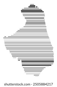 Symbol Map of the Voivodeship or Province Podlachian (Poland) showing the territory with parallel black lines in different line thickness