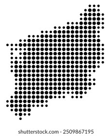 Symbol Map of the VoivodeshipProvince West Pomeranian (Poland) showing the territory with a pattern of black circles