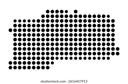 Symbol Map of West Jordan (United States) showing the city with a pattern of just a few black dots