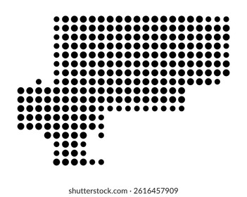 Symbol Map of West Valley City (United States) showing the city with a pattern of just a few black dots