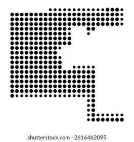 Symbol Map of Westland (United States) showing the city with a pattern of just a few black dots