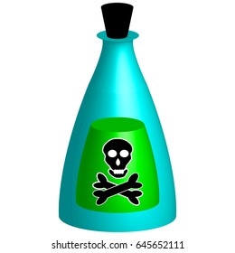 Symbol for marking toxic poisoning. vector illstration.