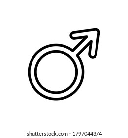 Symbol mars icon. Simple line, outline vector elements of esoteric icons for ui and ux, website or mobile application