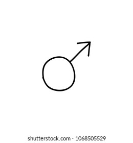 symbol of masculinity doodle icon