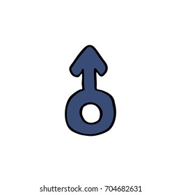 symbol of masculinity doodle icon