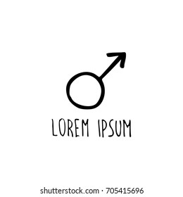 symbol of masculinity doodle icon