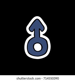 symbol of masculinity doodle icon