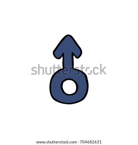 symbol of masculinity doodle icon