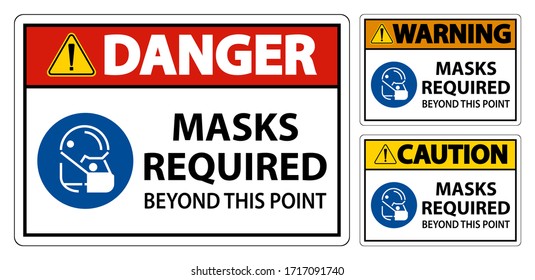 Symbol Masks Required Beyond This Point Sign