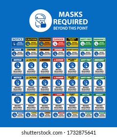Symbol Masks Required Beyond This Point Sign