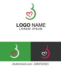 A Symbol of Maternal Love Logo Depicting a Pregnant Mother Holding Her Baby