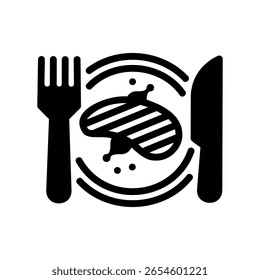 Symbol for a Meal, Dinner, or Dining at a Restaurant