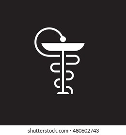 Symbol of medicine. Pharmacy icon vector, solid logo illustration, pictogram isolated on black