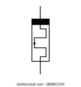 símbolo de memristor, ilustración vectorial