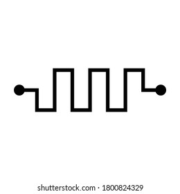 symbol of memristor, vector illustration