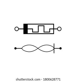 símbolo de memristors, ilustración vectorial