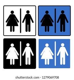 Symbol for men and women, toilet symbols